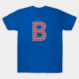 Monogram Letter B- geometric pattern T-Shirt